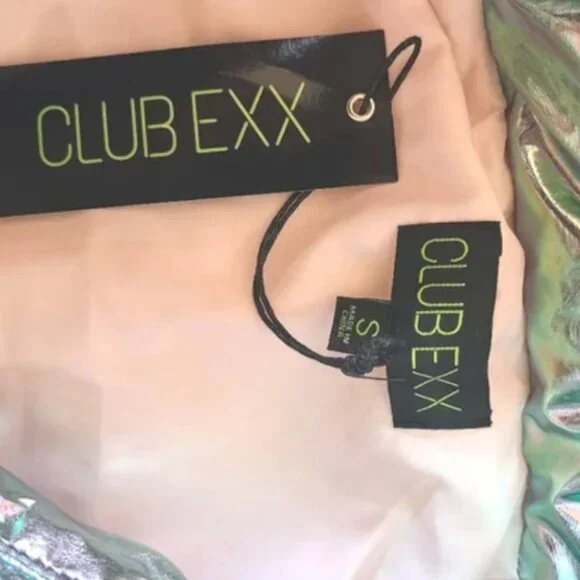 NWT Aurora Beam Holographic Snowsuit Sm Removable Sleeves Faux Fur Hood dopamine - Picture 8 of 9